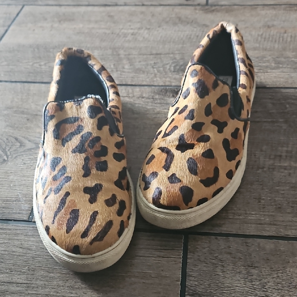 Steve Madden Leopard Print Slip-On Sneakers, sz 8.5